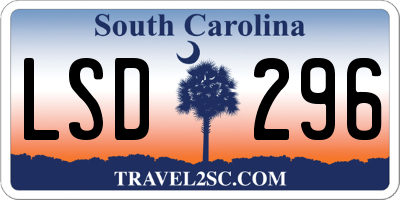 SC license plate LSD296