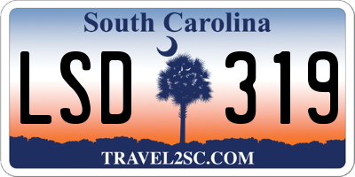 SC license plate LSD319