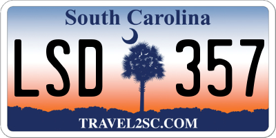 SC license plate LSD357