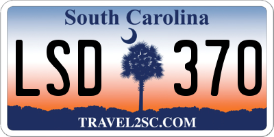SC license plate LSD370