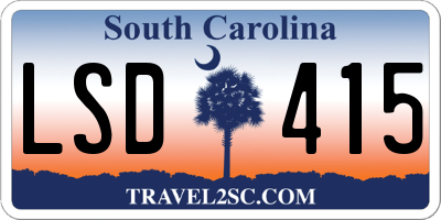 SC license plate LSD415