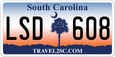 SC license plate LSD608
