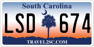 SC license plate LSD674