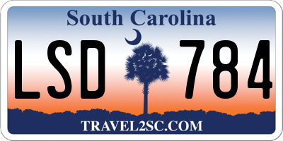 SC license plate LSD784