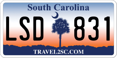 SC license plate LSD831
