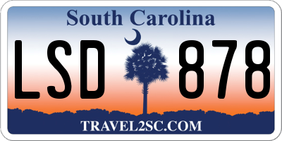 SC license plate LSD878