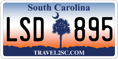 SC license plate LSD895