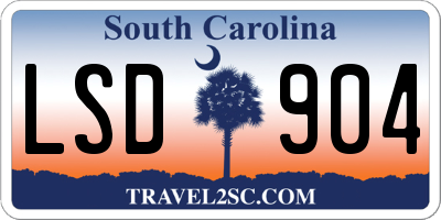SC license plate LSD904