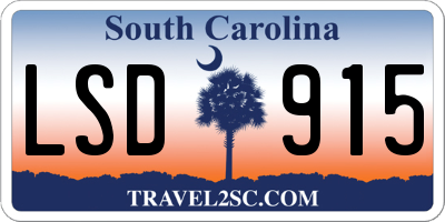 SC license plate LSD915
