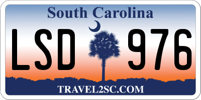 SC license plate LSD976
