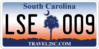 SC license plate LSE009