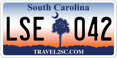 SC license plate LSE042