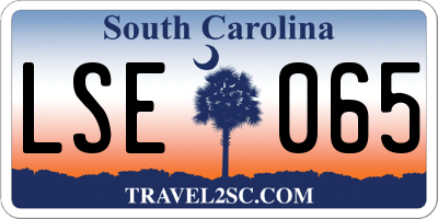 SC license plate LSE065