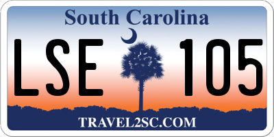 SC license plate LSE105