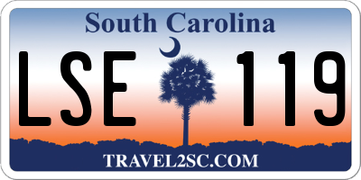 SC license plate LSE119