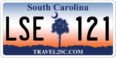 SC license plate LSE121