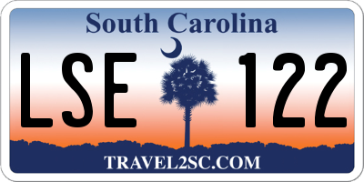 SC license plate LSE122