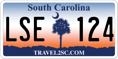 SC license plate LSE124