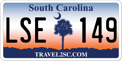 SC license plate LSE149