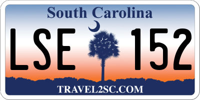 SC license plate LSE152