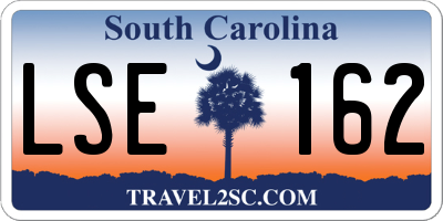 SC license plate LSE162