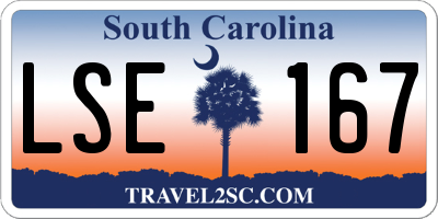 SC license plate LSE167