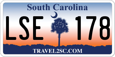 SC license plate LSE178