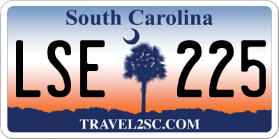 SC license plate LSE225
