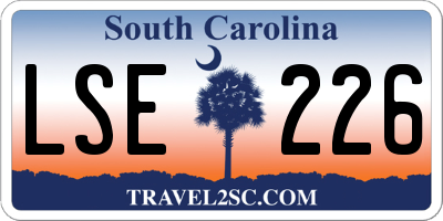 SC license plate LSE226