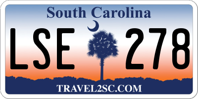 SC license plate LSE278