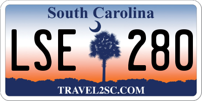 SC license plate LSE280