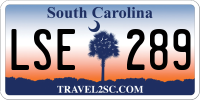 SC license plate LSE289