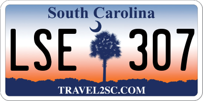 SC license plate LSE307