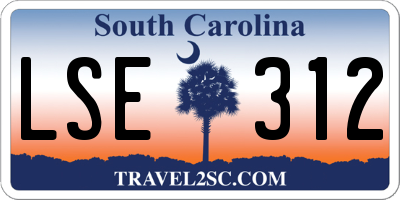 SC license plate LSE312