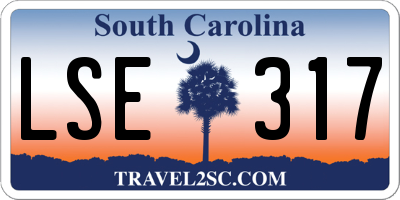 SC license plate LSE317