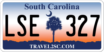 SC license plate LSE327