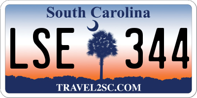 SC license plate LSE344