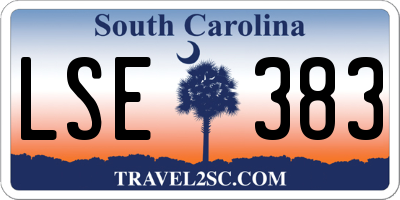 SC license plate LSE383