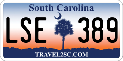 SC license plate LSE389