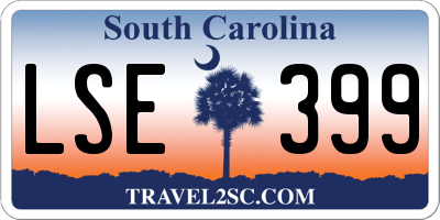 SC license plate LSE399
