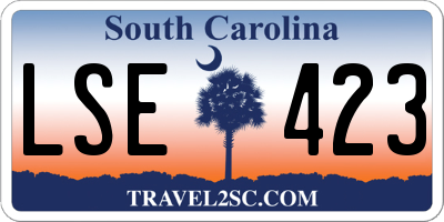 SC license plate LSE423