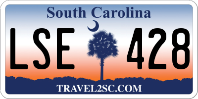SC license plate LSE428