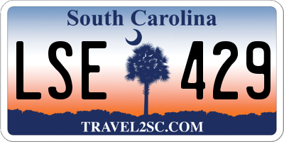SC license plate LSE429