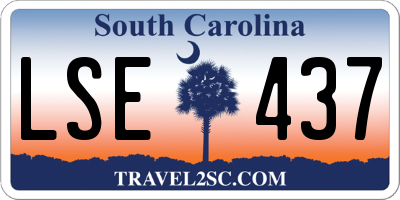 SC license plate LSE437