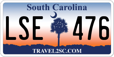 SC license plate LSE476