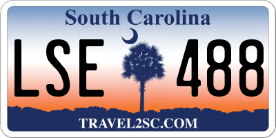 SC license plate LSE488