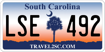 SC license plate LSE492