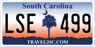 SC license plate LSE499