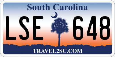 SC license plate LSE648