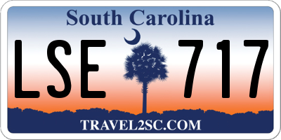SC license plate LSE717